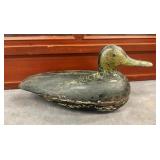 EARLY WOODEN DUCK DECOY 14X8 (GREEN)