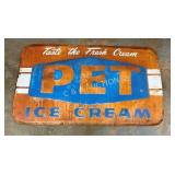 SST PET ICE CREAM PATINA SIGN 60X36