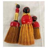 LOT OF (3) BLACK AMERICANA SWEEPERS 5-8" TALL