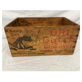 EARLY WOODEN OLD DUTCH BOX 20X10 ORIG. STENCIL