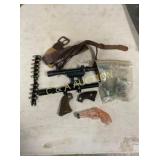 LOT OF PARTS CHAMBERS,GRIPS,SCOPES,STRAPS