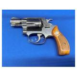 57FP  SMITH AND WESSON 38 SPECIAL, CHECKER GRIPS