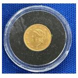 1852 $1 GOLD LIBERTY HEAD