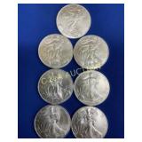 (7) UNC 2003 SILVER AMERICAN EAGLES