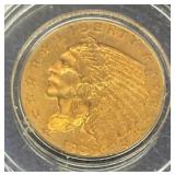 1909 $2 1/2 GOLD INDIAN HEAD