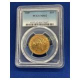 1897 $10 1/4 OZ GOLD PCGS MS62 LIBERTY HEAD