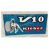 DSP V10 KLEBER DEALER SIGN W/ DOG 1971 39 1/2X20