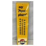 NOS PEPSI PLEASE THEROMETER 7X28