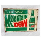 SST MT. DEW SIGN W/ BOTTLE 27X19 1/2 SELF FRAMED