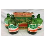 4 1G. MT.DEW JUGS W/ ORIG. BOX 14X12 1/2