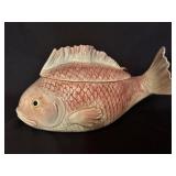 Fitz & Floyd Ceramic Koi Fish Soup Tureen & Ladle