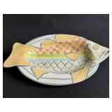 Rare MacKenzie-Childs Fish Plate 14" Discontinued