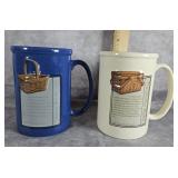 LONGABERGER - SPRING & MARKET BASKET- COFFEE MUGS