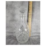 HEAVY CUT GLASS CRYSTAL WHISKEY DECANTER