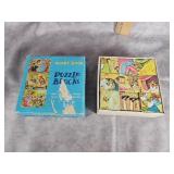 VTG. STORY BOOK PUZZLE BLOCKS MADE IN KOREA