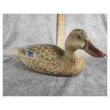 ARMAND J. CARNEY HAND CARVED WOOD DUCK DECOY