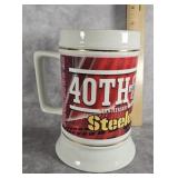 PITTSBURGH STEELERS 40TH ANNIVERSARY BEER STEIN