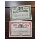 VINTAGE STOCK CERTIFICATES