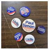 POLITICAL BUTTONS BOX LOT