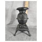 MINIATURE CAST IRON STOVE POT BELLY 8" TALL