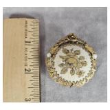 WEST GERMAN GOLDEN ROSE BROOCH