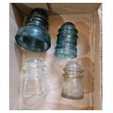 GLASS INSULATORS BOX LOT