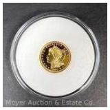 2023 Cook Island $5 Gold Tribute Coin to the 1964 Morgan Dollar