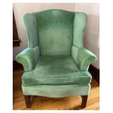 Green Armchair, See Pictures for Minor Wear, 33" Wide