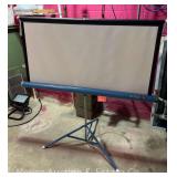 Vintage Da-Lite Flyer Projector Screen with Tripod, 40" Wide