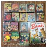 15 Big Little Books, Disney Bambi 10 Cent Comic, Etc.