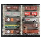 10 Micro-Trains N Scale Box/Reefer Cars, in Original Plastic Cases