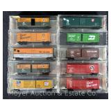 10 Micro-Trains N Scale Box/Reefer Cars, in Original Plastic Cases