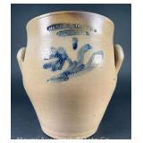 One-Gallon Mason & Russel Stoneware Crock, with Cobalt Decoration