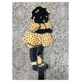 Vintage Black Americana Folk Art Yard Decoration of Little Girl, 28"H