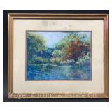 Florence Canestrano "Shades of Autumn" Pastel,  Framed 18.5"x15.5"