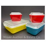 4 Piece Pyrex Primary Colors Refrigerator Set, with Lids