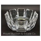 Orrefors Crystal Bowl, "Corona" Pattern, Marked LH7387-17, Made in Sweden, 9"W x 5"H