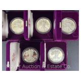 (5) 1987 American Eagle Silver 1oz. Proof Coins