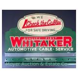 Whitaker Automotive Cable Advertising Sign/Display, Metal, 12" x 17"