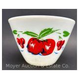 Fire King Cherry and Apple Mixing Bowl, 5.5"h, 8.5"w