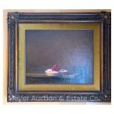 Linister Oil on Canvas Still Life, Dated 1969, Framed 26"x30"