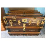 Flat-Top Trunk, Antique, Good Condition, 32"x 23"x20"