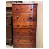 Pine 4 Drawer Chest of Drawers, 22"L x 14.5"W x 40"H