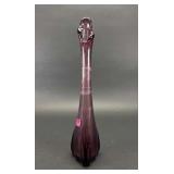 Viking Mid-Century Modern Swung Amethyst Vase, 11.25" Tall