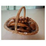 Basket of Wood Fruit