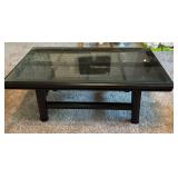 Coffee table with glass top (had pictures in it before)