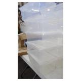 (5) 6 Qt Clear Storage Boxes, Plastic Stackable