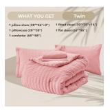 NEW 5Pc Twin Size Comforter Set w/ Comforter, 2