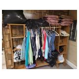 Wooden Wardrobe & Contents