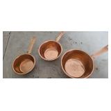 Rare Set of 3 Color Craft Measuring Cups 1950s